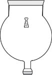 Flask, Reaction, Round Bottom, with Take-Off